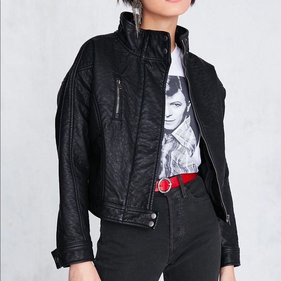 Silence + Noise Etienne Pebbled Faux Leather Coat - Picture 7 of 8